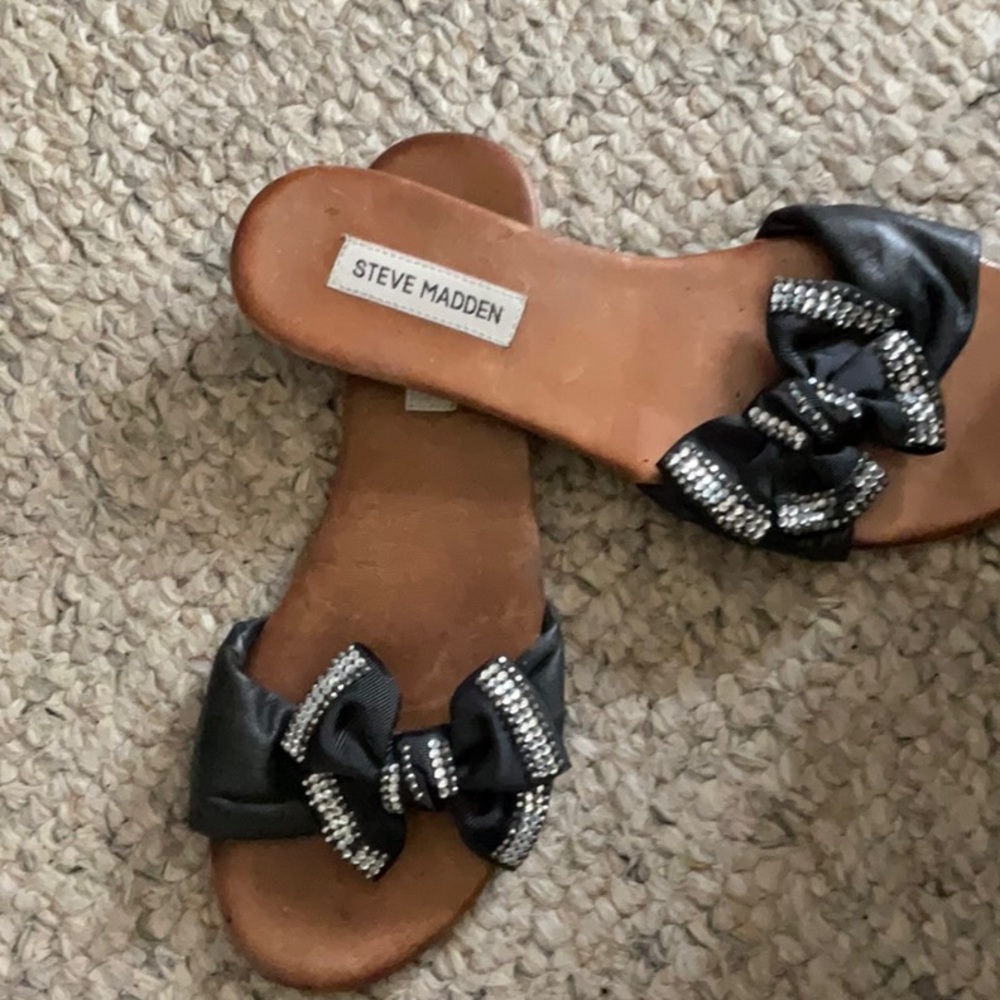 Steve Madden sandles slippers bow tie